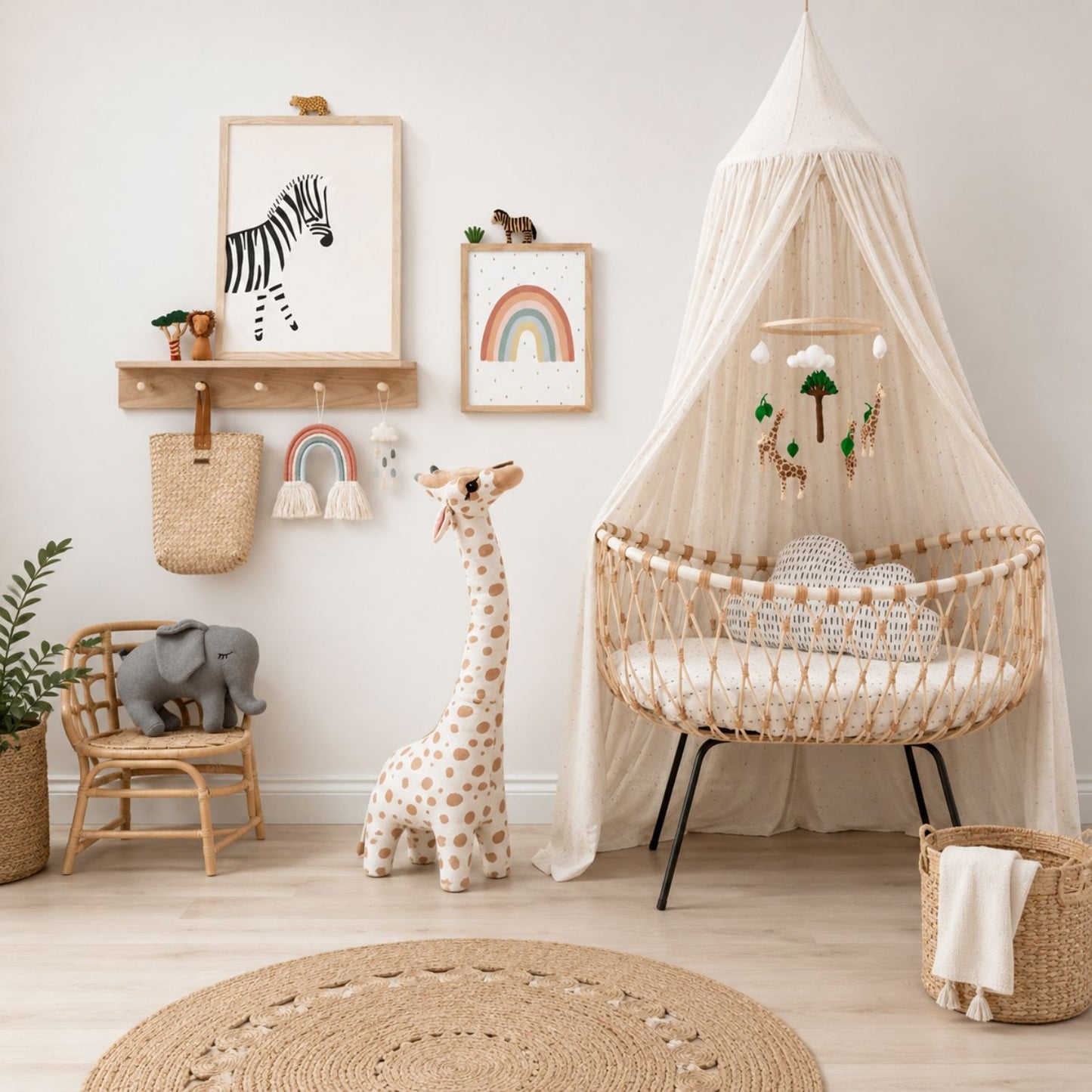Grande girafe en peluche