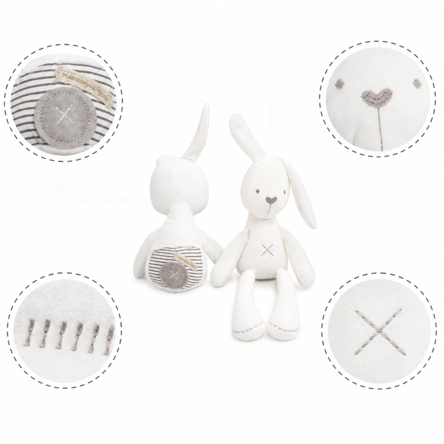 Peluche lapin blanc