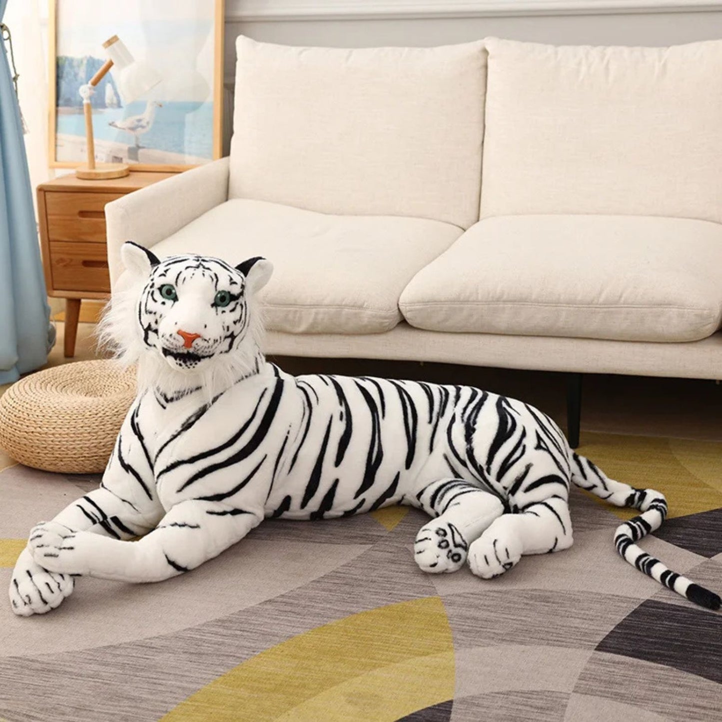 Peluche tigre blanc