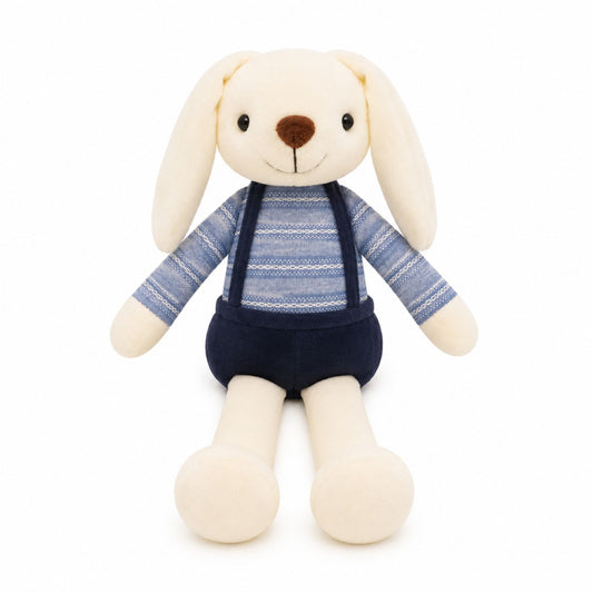 Peluche lapin bleu