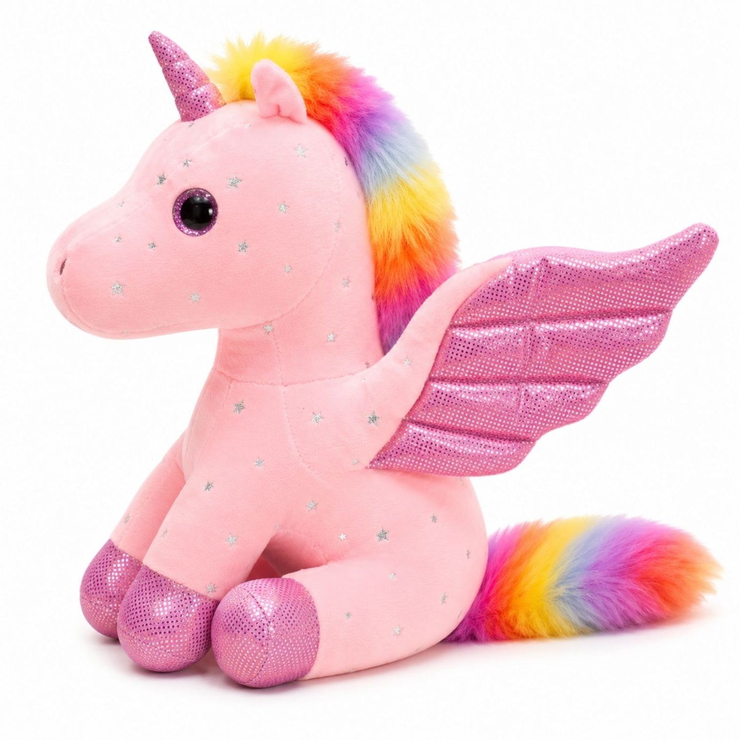 Peluche licorne arc en ciel