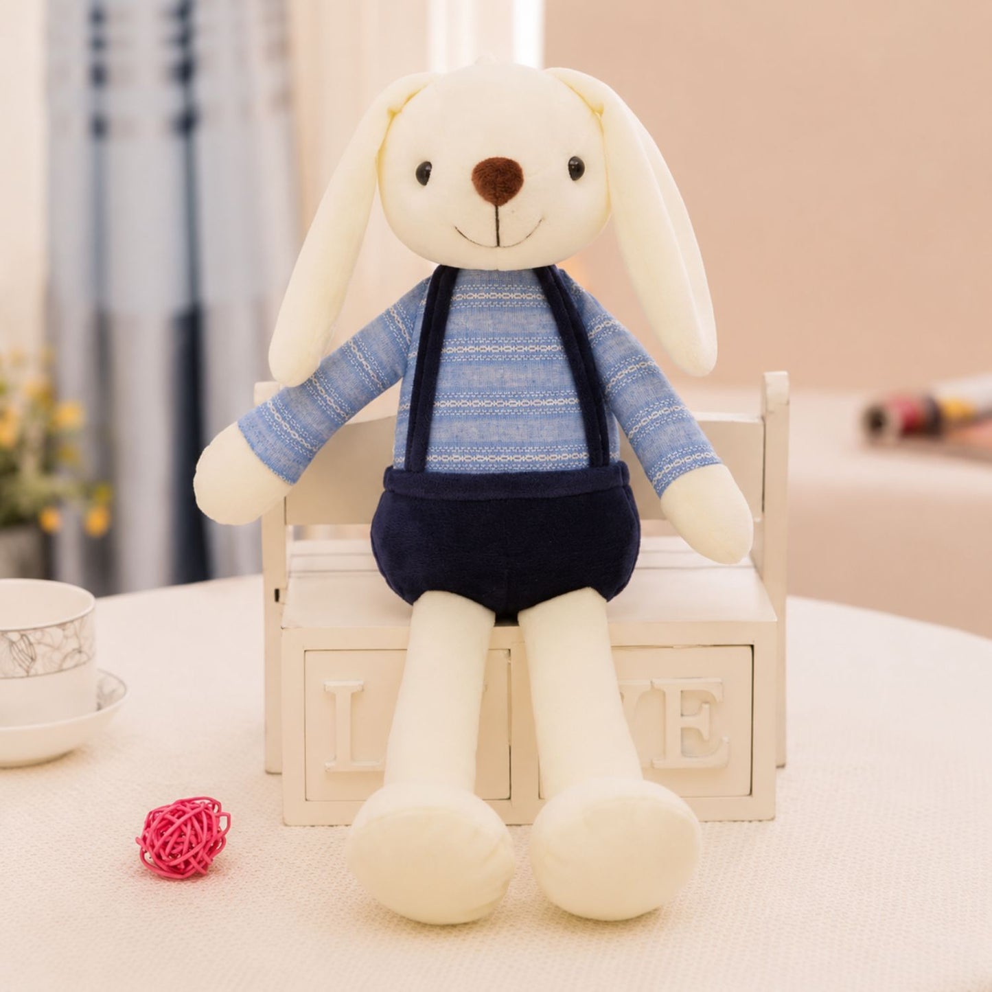 Peluche lapin bleu
