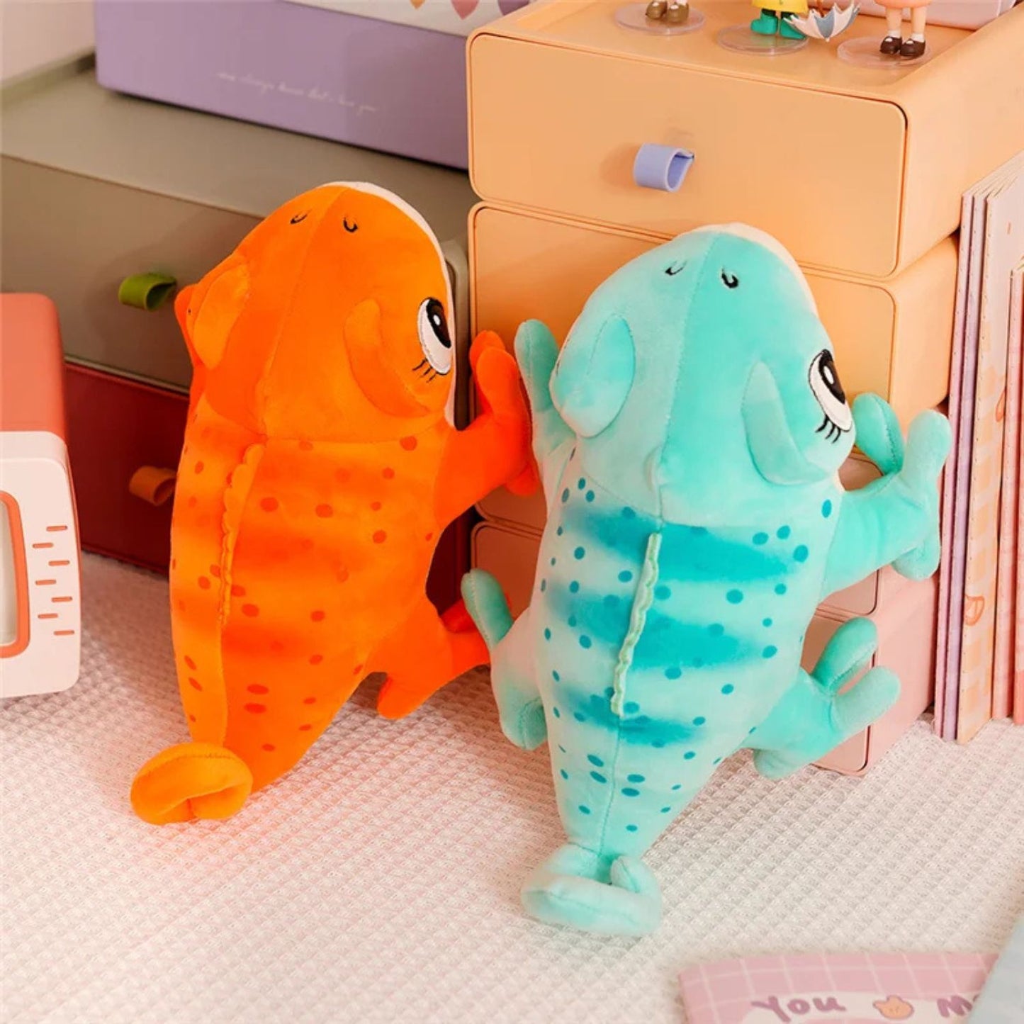 Peluche caméléon