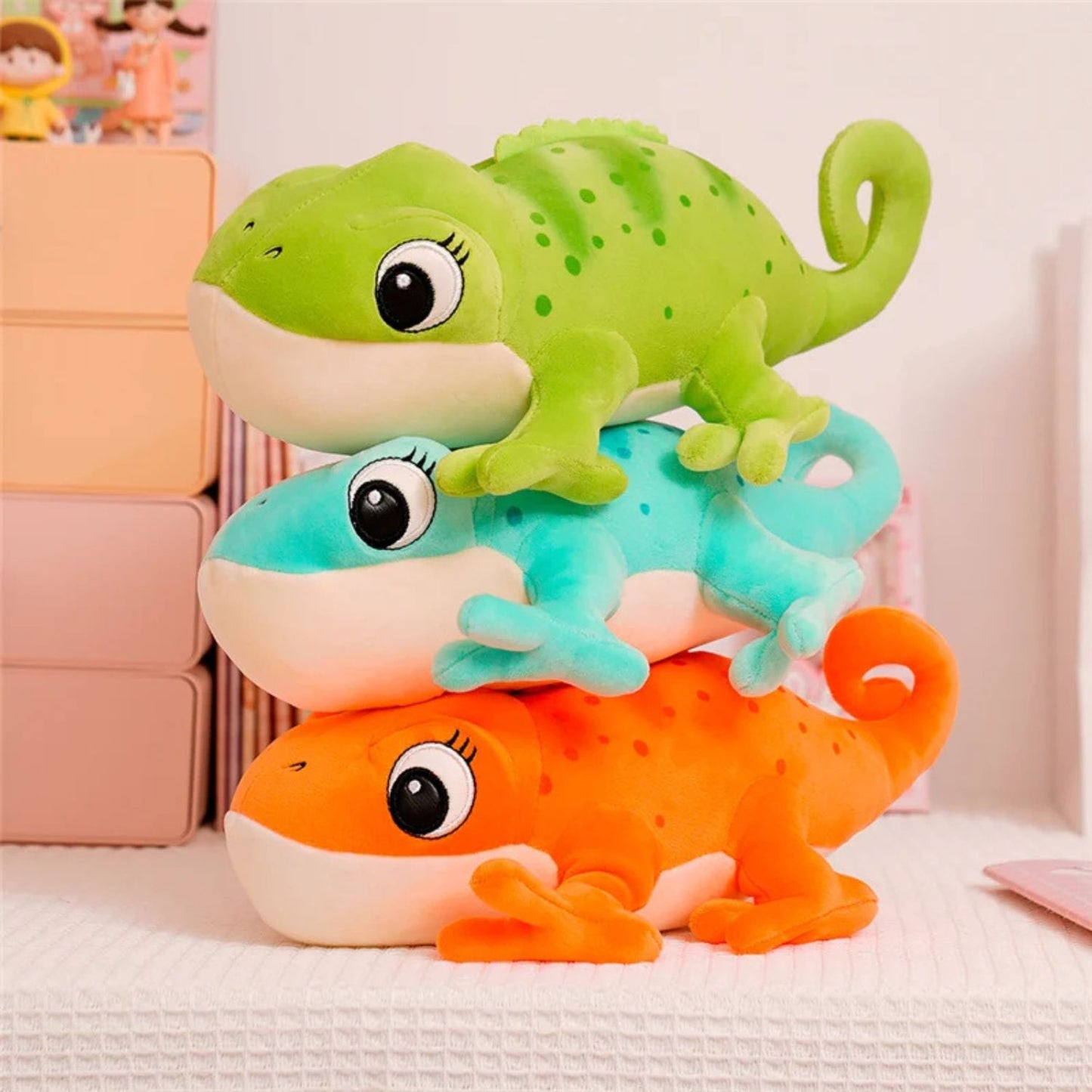 Peluche caméléon