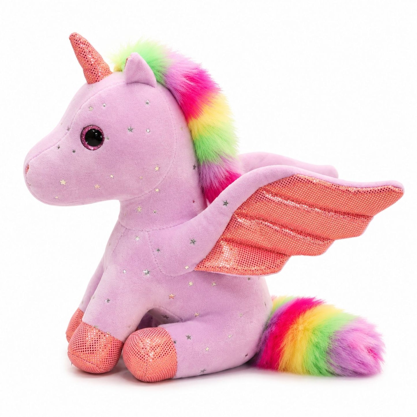Peluche licorne arc en ciel