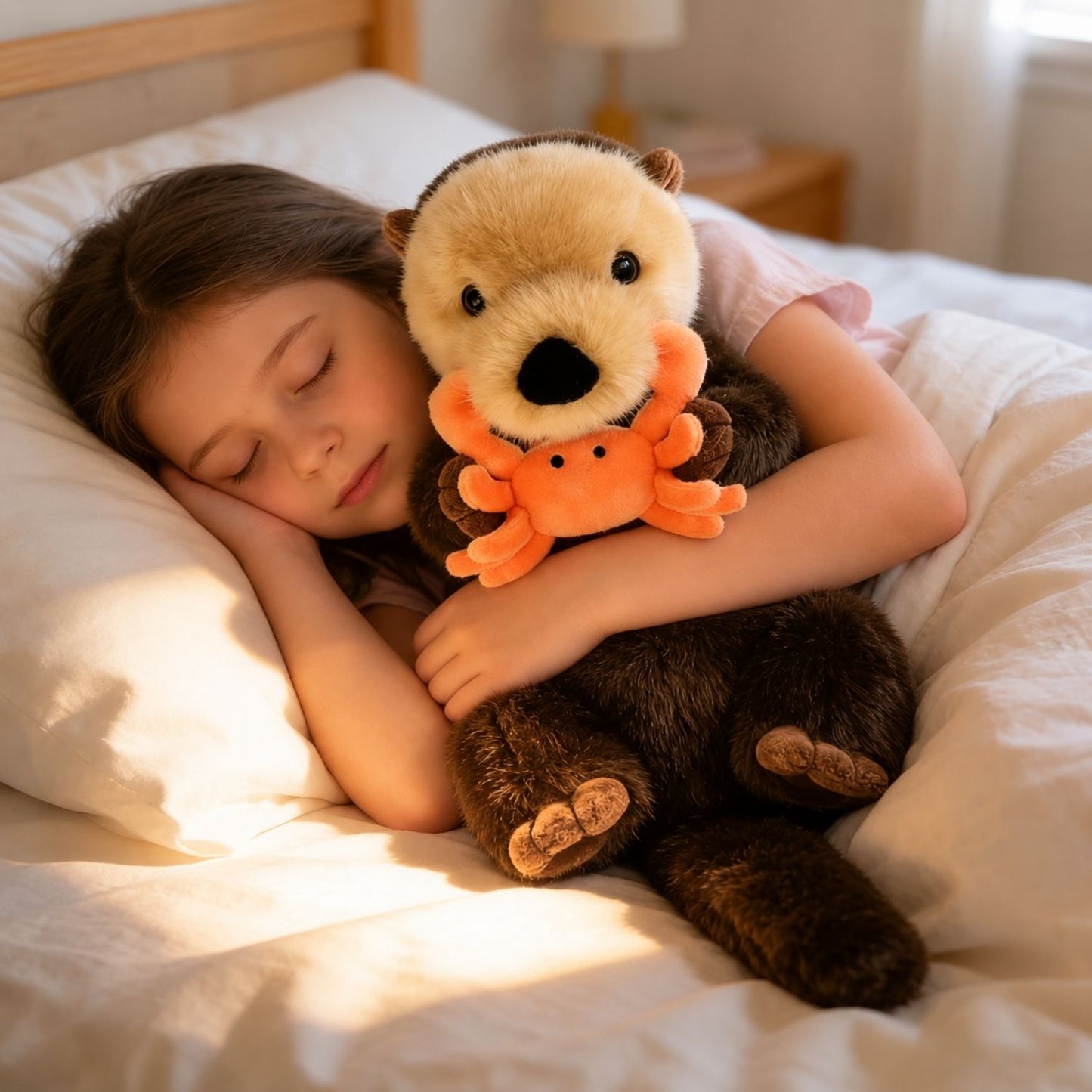 Loutre peluche apaisante
