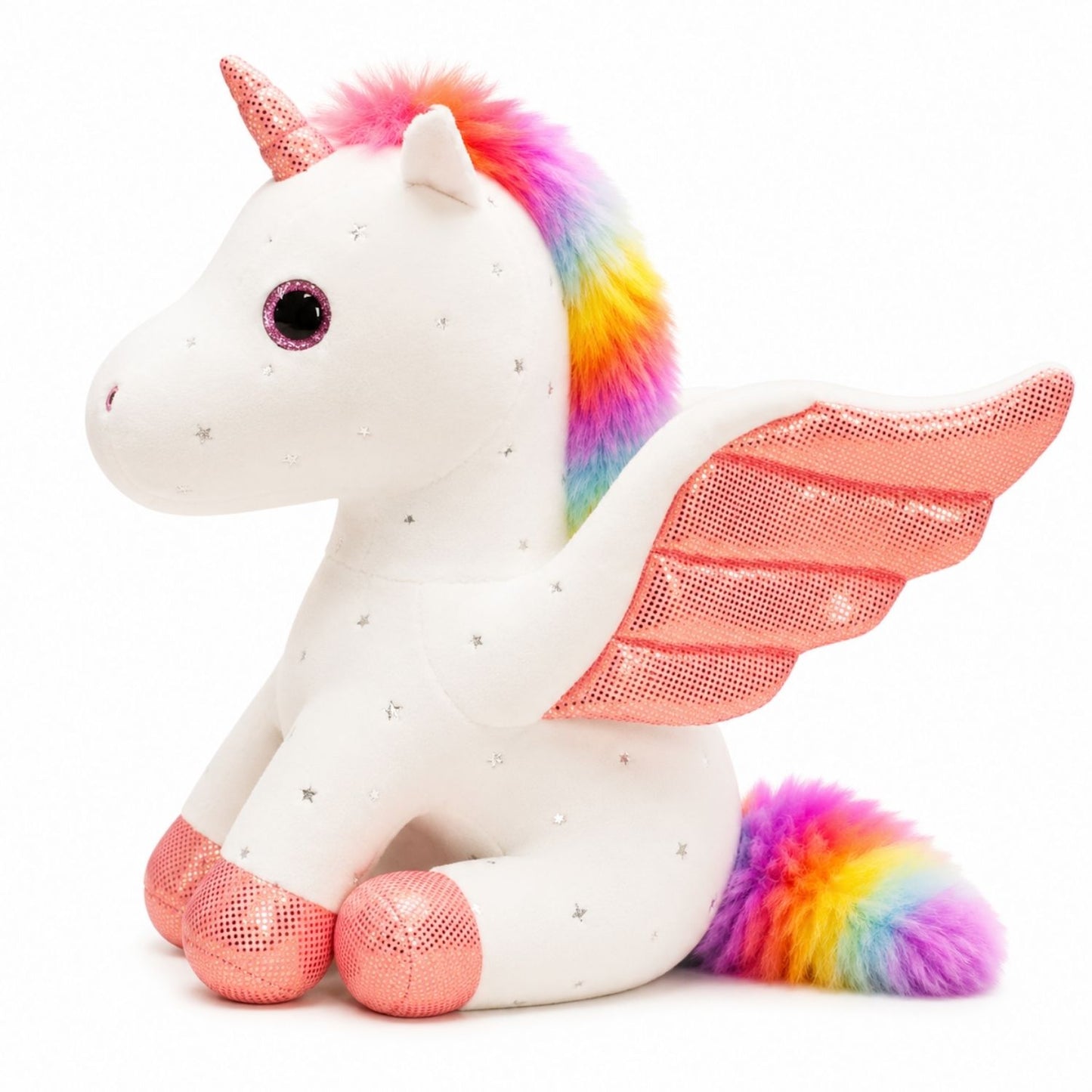 Peluche licorne arc en ciel