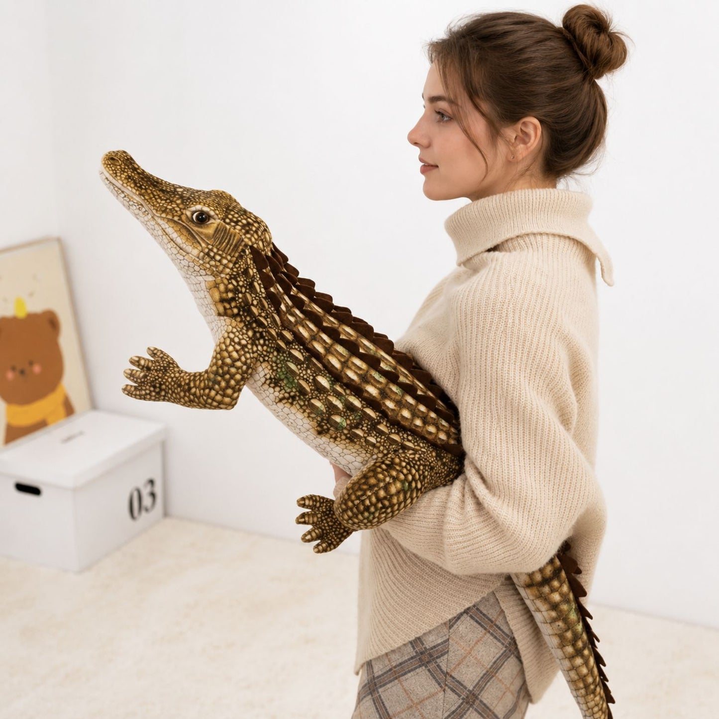 Crocodile peluche géante