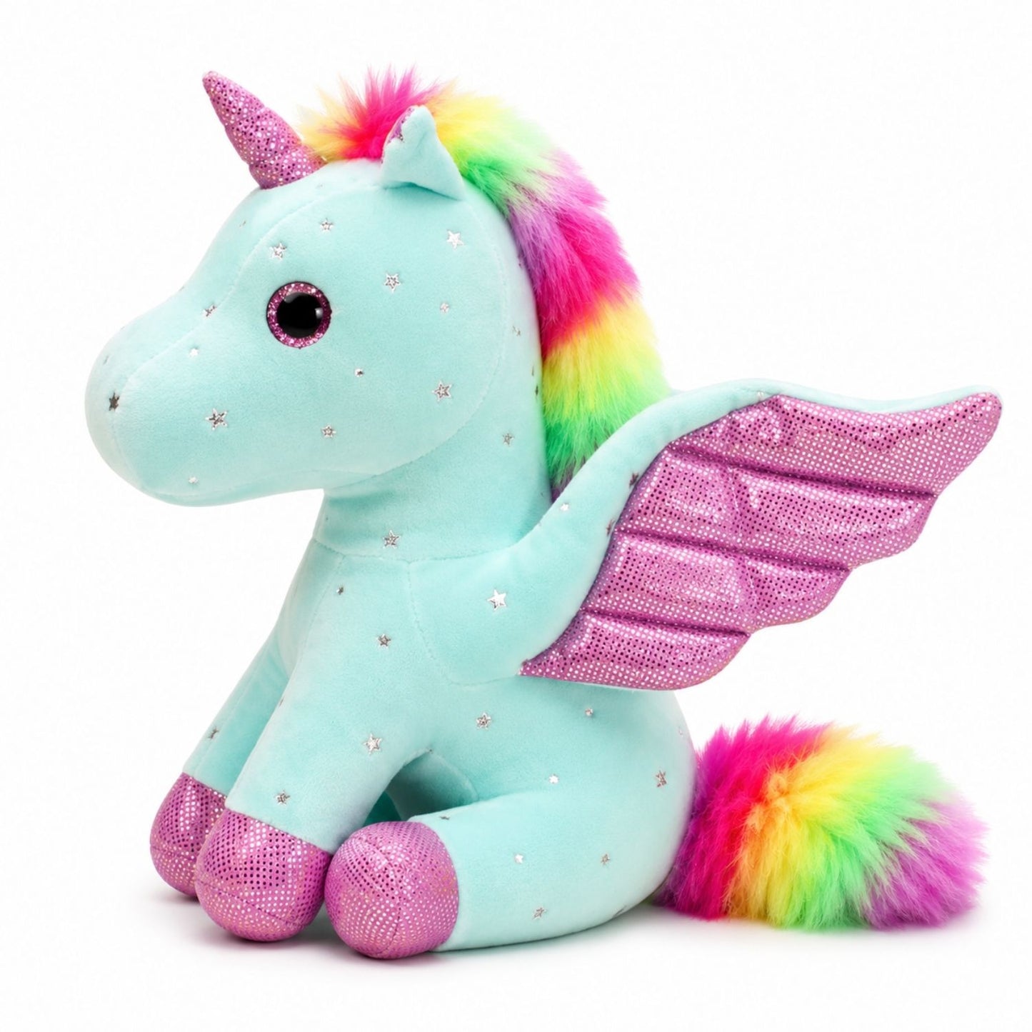 Peluche licorne arc en ciel