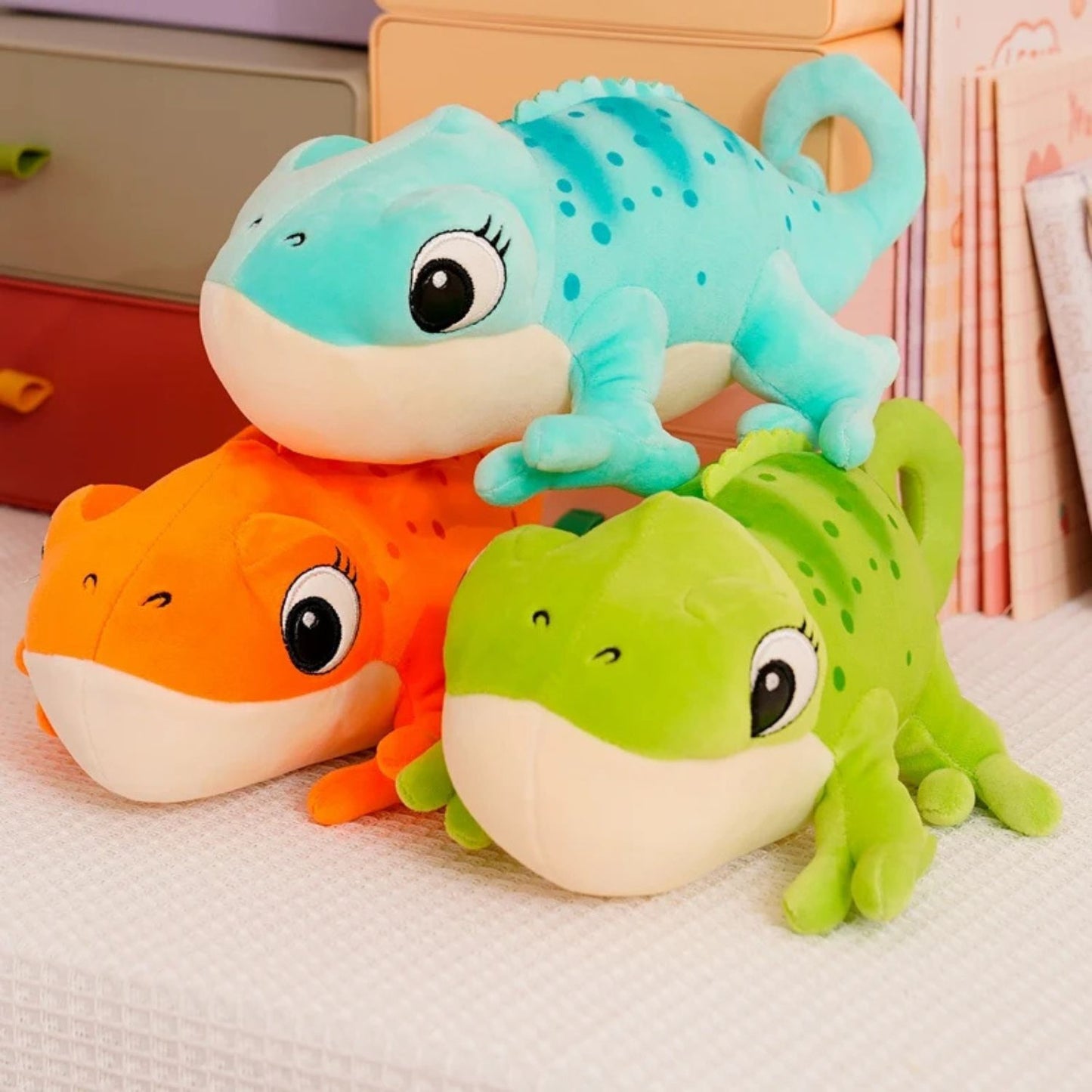 Peluche caméléon