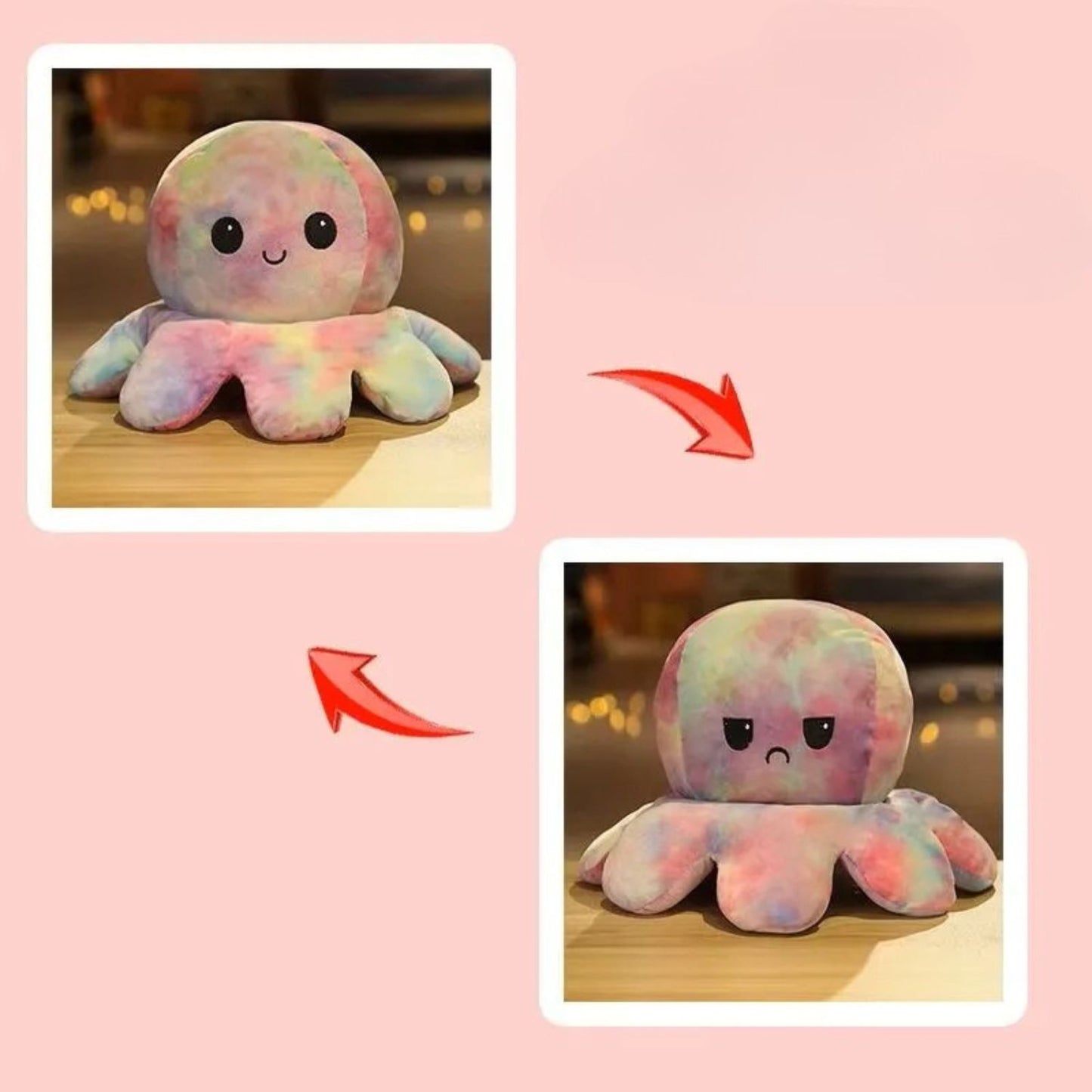 Peluche pieuvre reversible