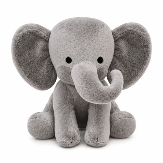 Peluche éléphant gris