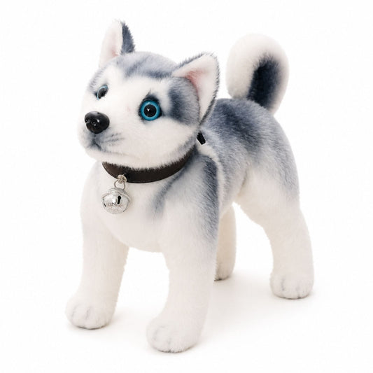 Chien husky en peluche