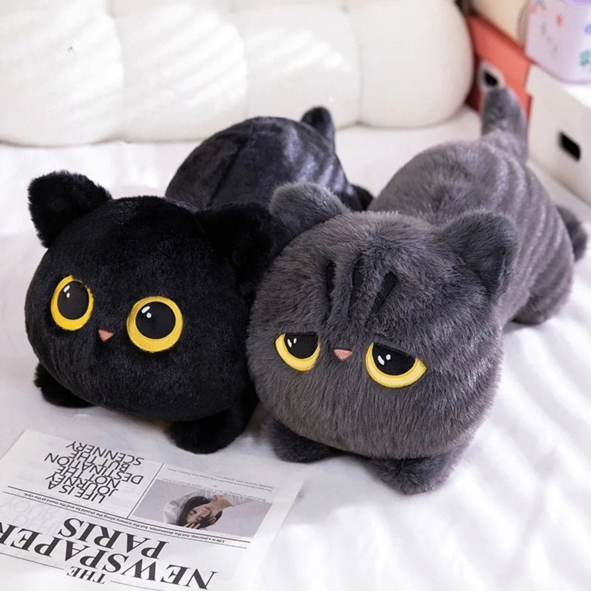 Grosse peluche chat