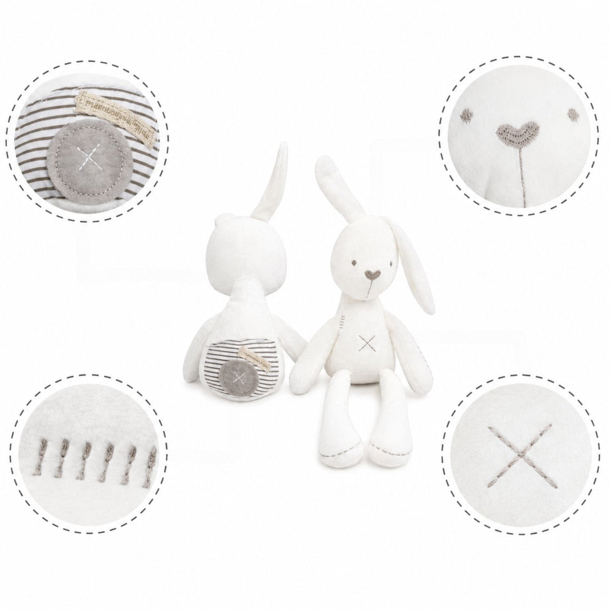 Peluche lapin blanc