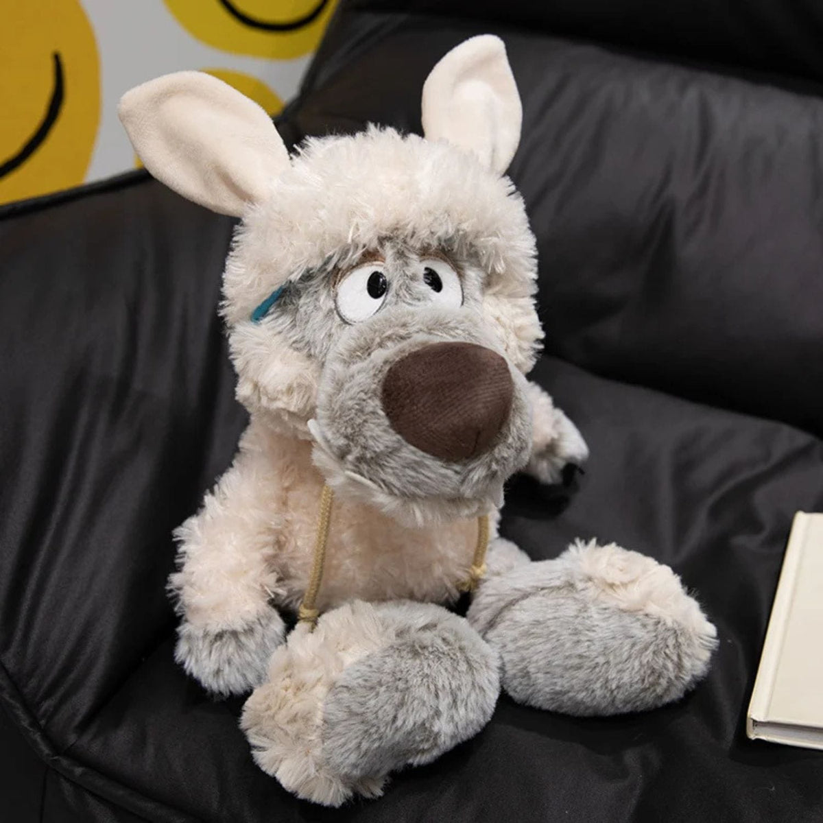 Peluche loup gris