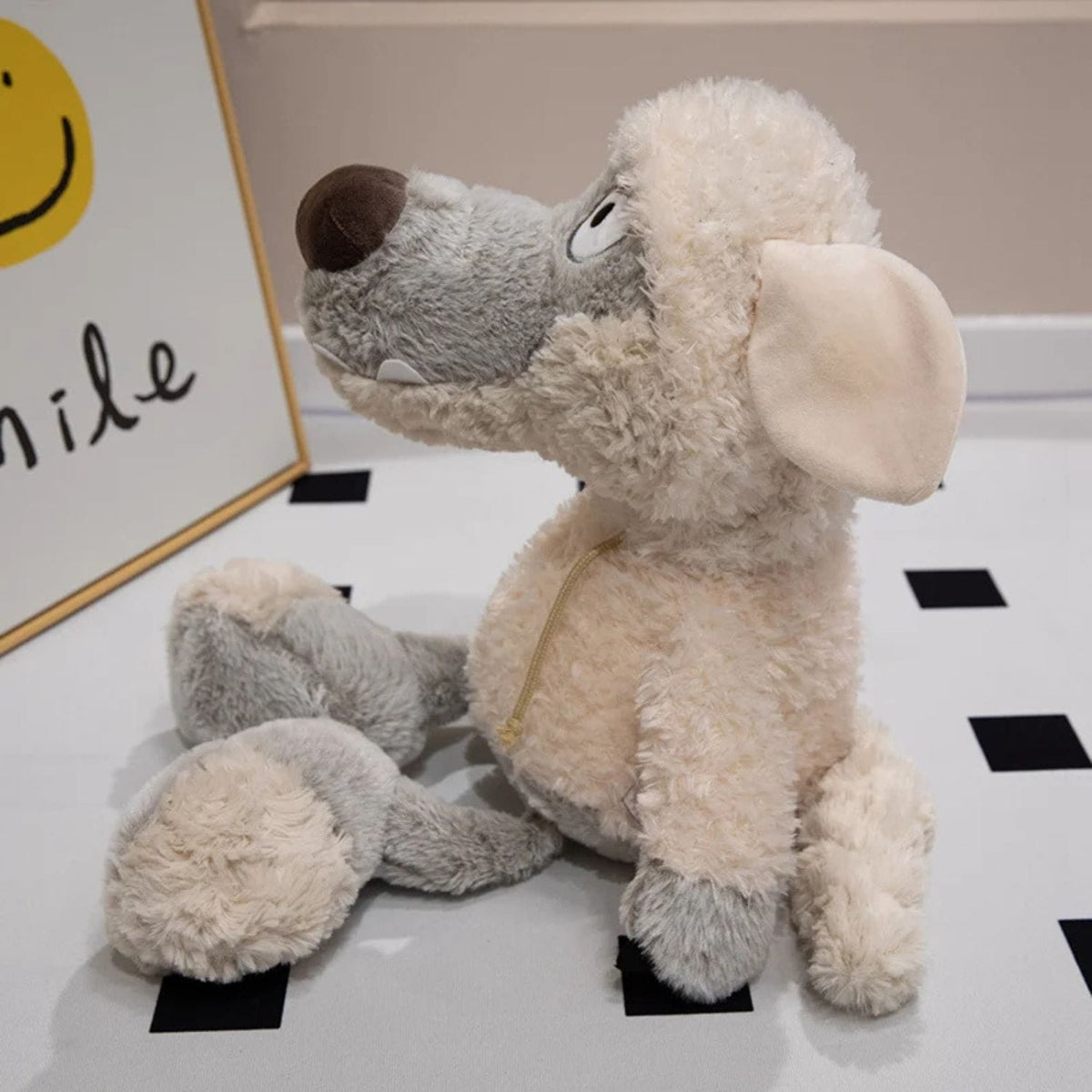 Peluche loup gris