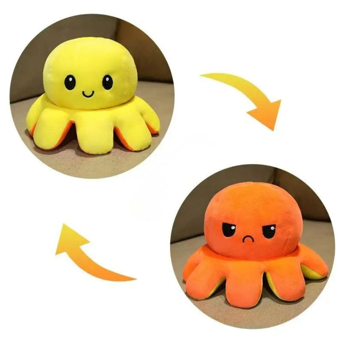 Peluche pieuvre reversible