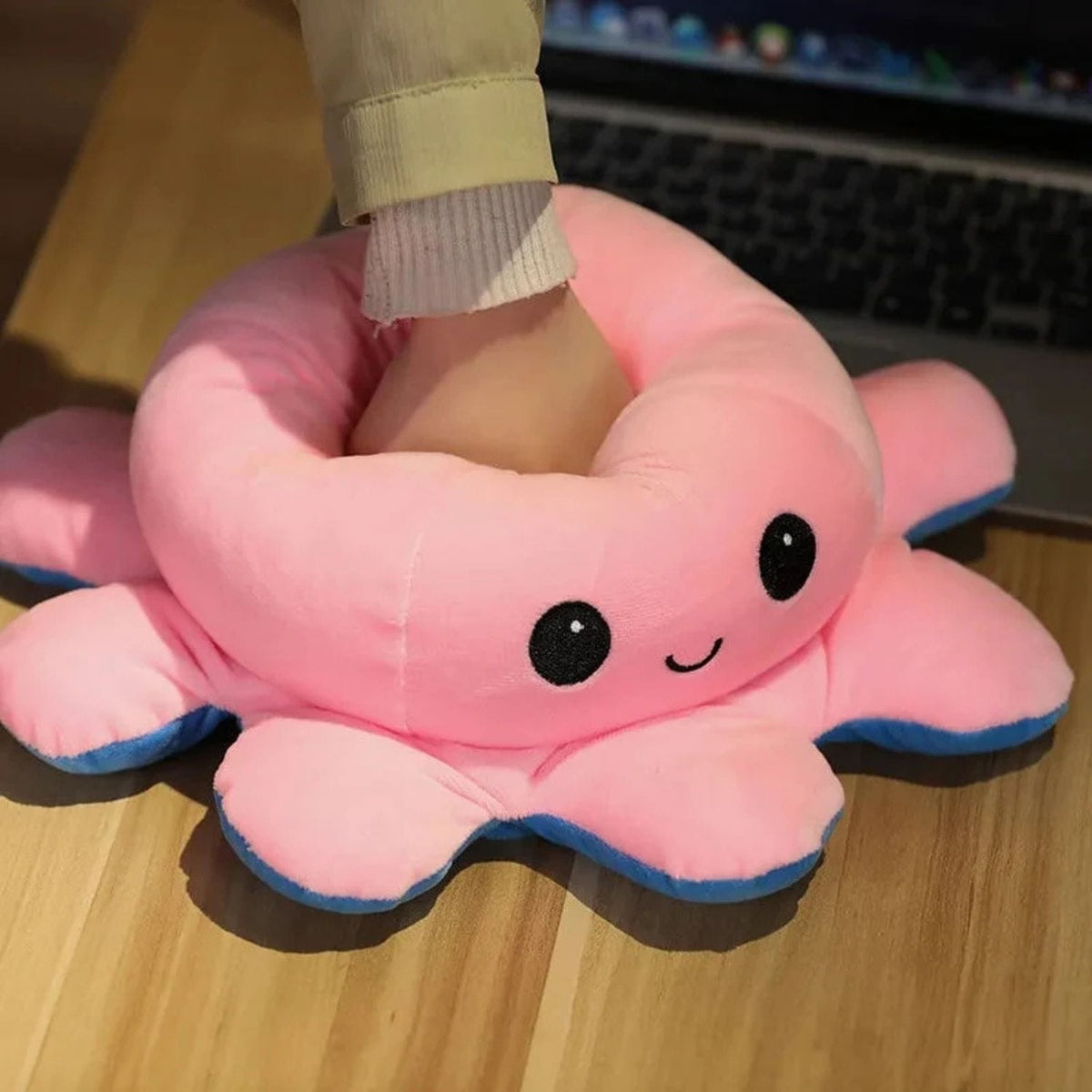 Peluche pieuvre reversible